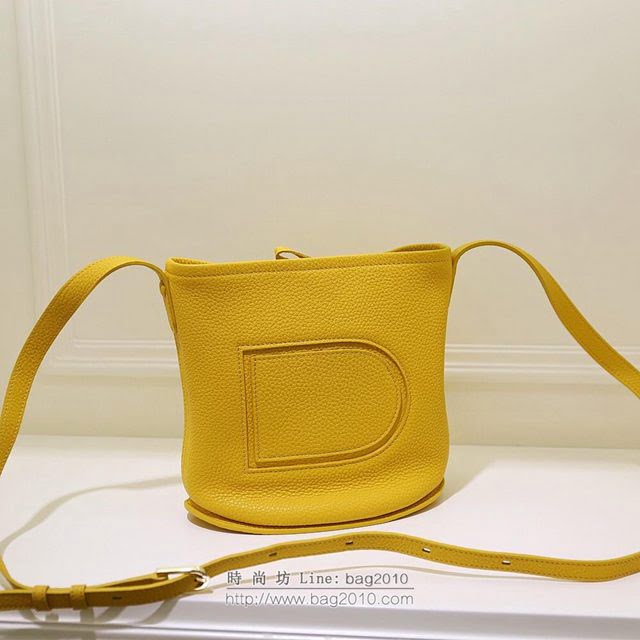 DELVAUX女包 Delvaux Pin春夏系列 進口牛皮 德爾沃女手提包 D00315 太陽黃mini Delvaux單肩包  fcs1413